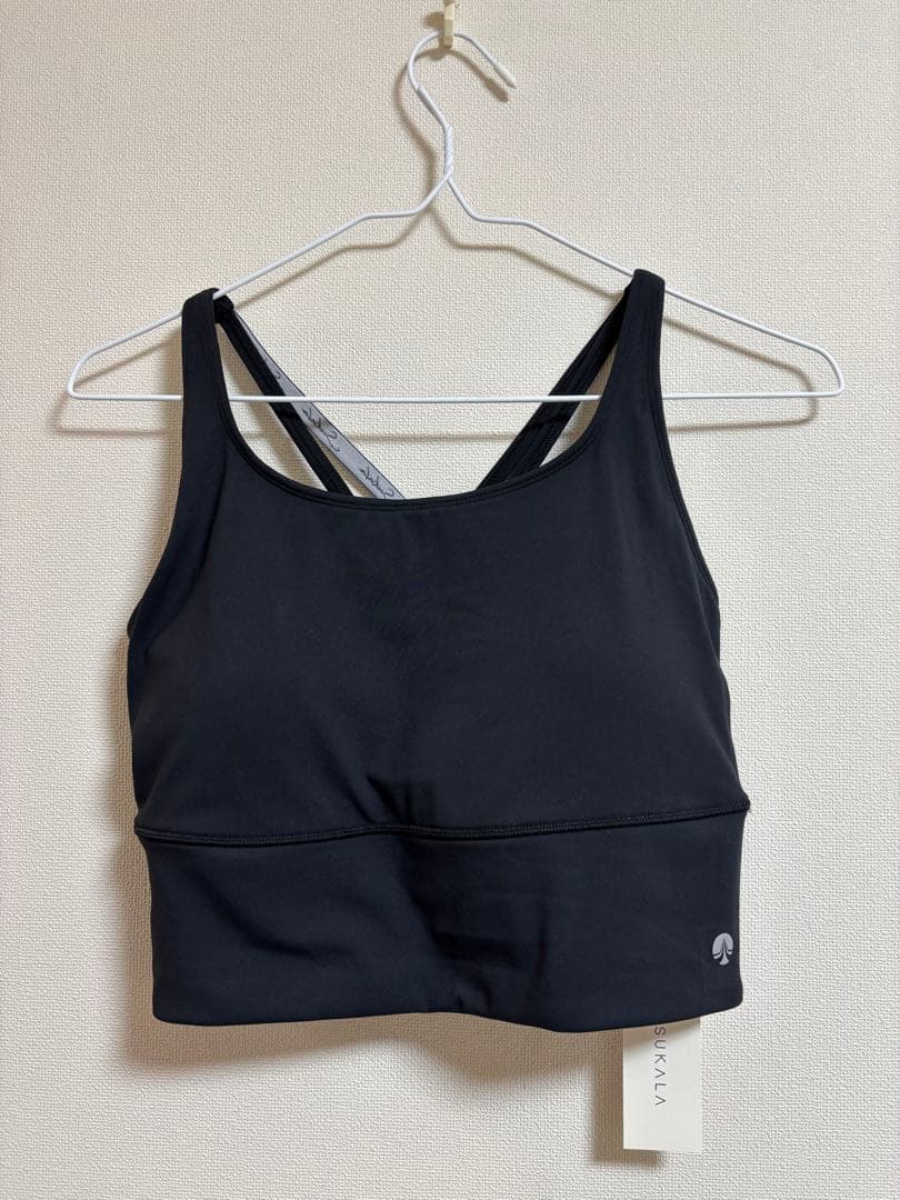 ★新品未使用★【SUKALA】黒 ベーシックロゴブラトップ★M　ヨガ　ピラティス
