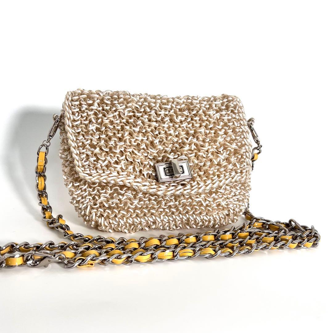 極美品 アンテプリマ ルケット ワイヤーバッグ チェーン ショルダーバッグ