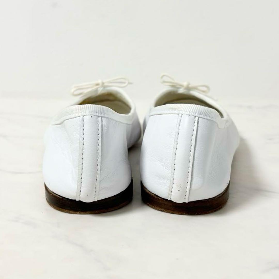 美品 レペット 37 サンドリオン フラットシューズ レザー ホワイト