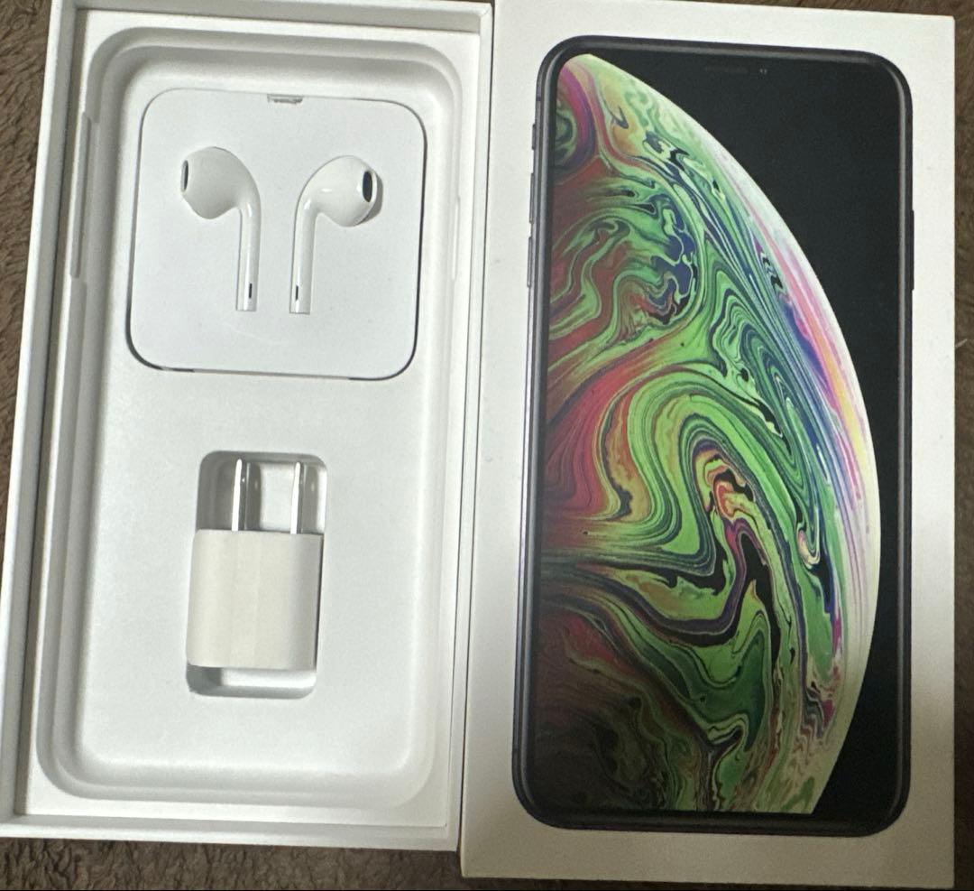 中古 SIMフリー iPONE XS MAX 箱、イヤホン付き
