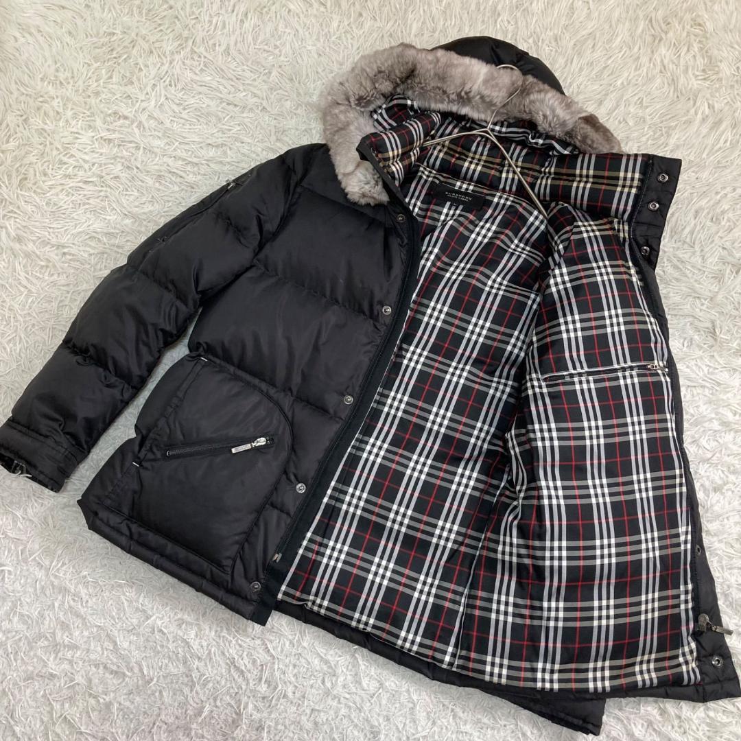 17430✨Y2K バーバリーブラックレーベル 3way ファーダウンジャケット