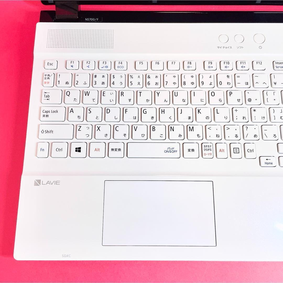 Corei7✨️ブルーレイ✨️大容量1TB可愛い白ノートパソコン✨️事務作業カメラ付き