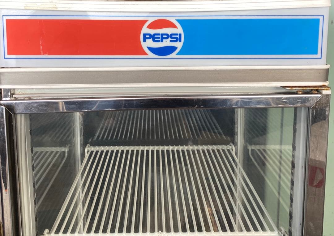 昭和　レトロ　PEPSI 冷蔵庫 SANDEN 3棚付き