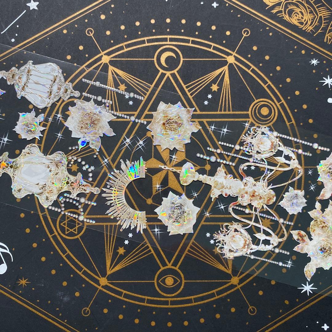 【9294】海外　マステ　中古巻　貝殻光マスキングテープ　装飾系