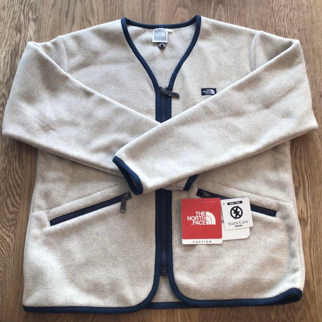 新品 ノースフェイス フリース アルマディラカーディガン オートミール S