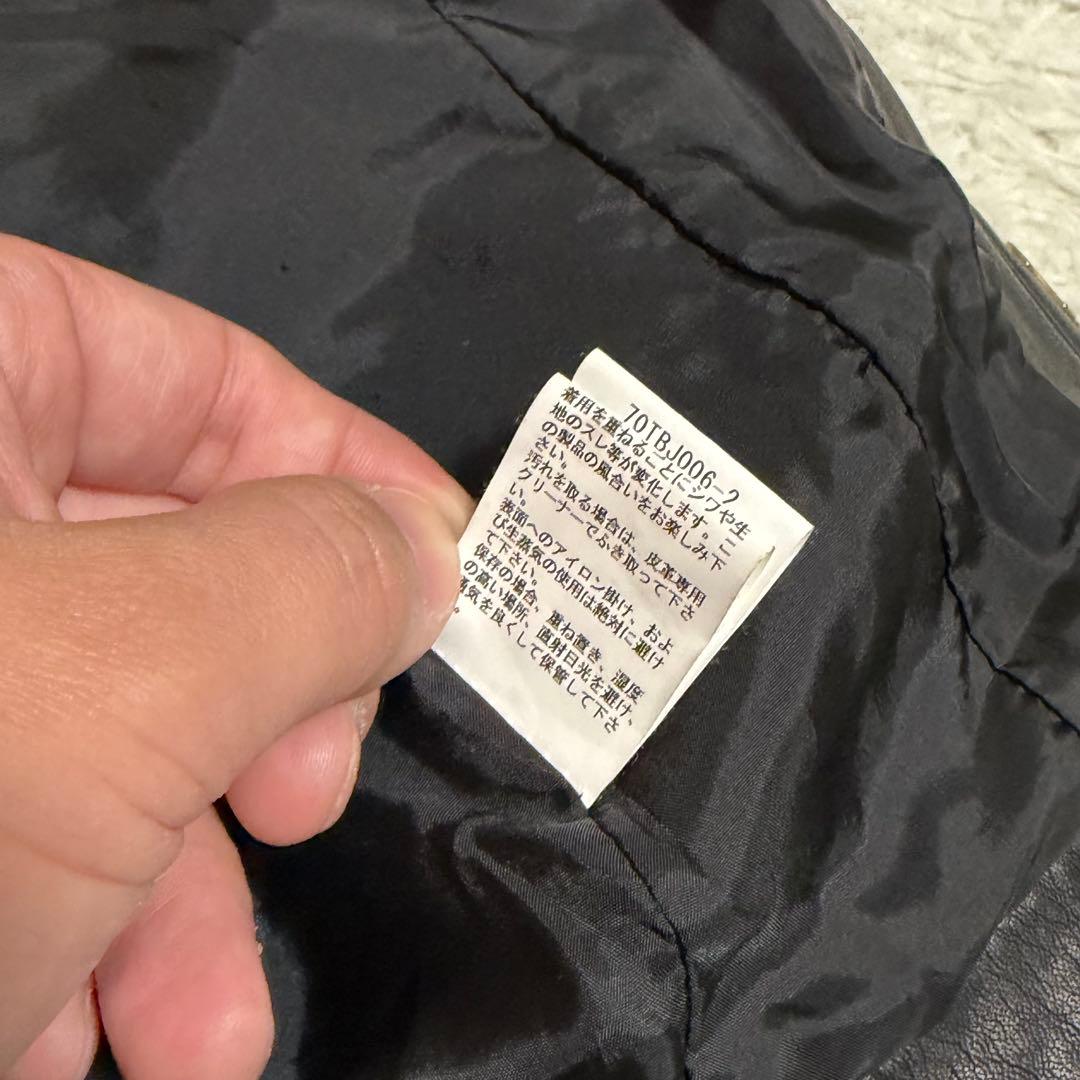 激レア　ブラックミーンズ　シングルライダースジャケット　ノーカラー　短丈　y2k