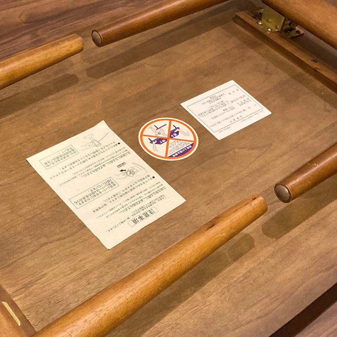 ローテーブル　折りたたみ机　ブラウン　ウォルナット　ちゃぶ台　二人暮らし