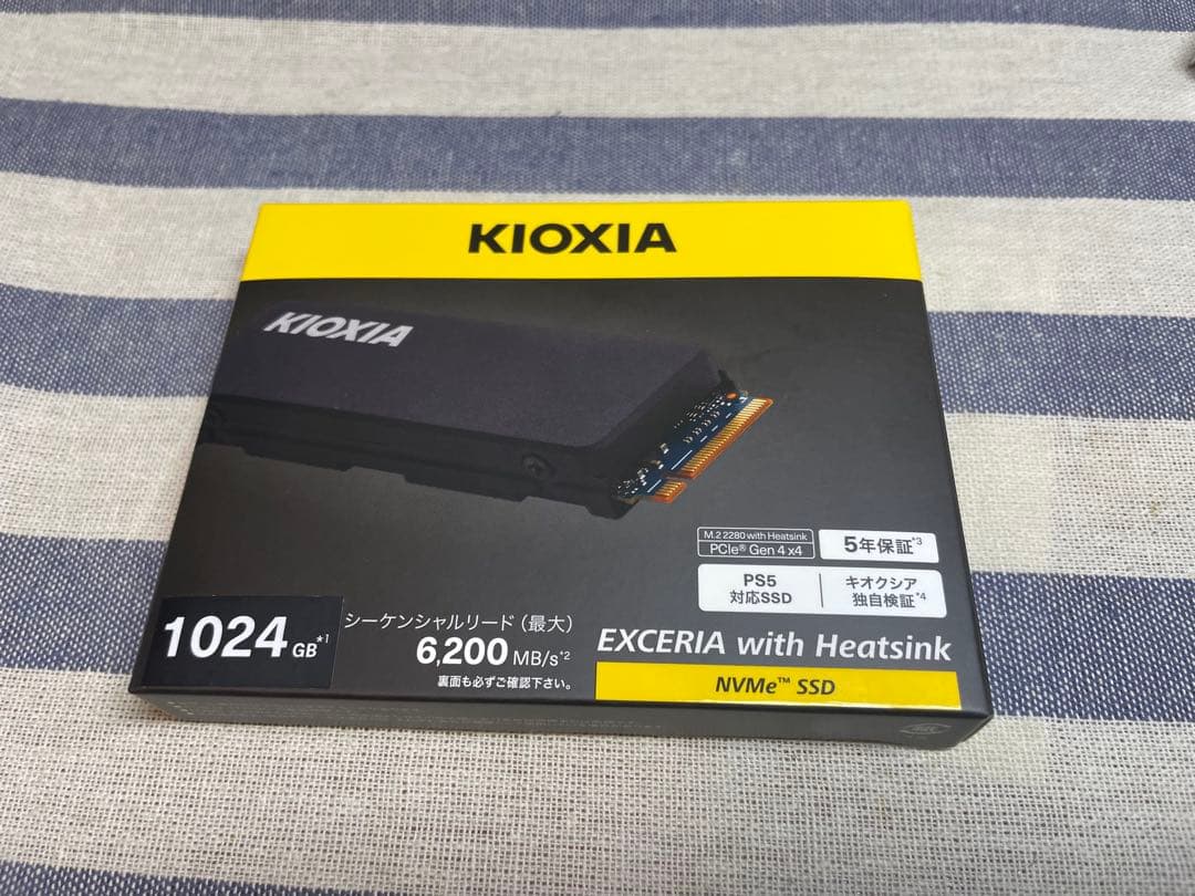 【新品未使用】キオクシア ヒートシンク付き内蔵SSD　SSD-CK1.0N4HS