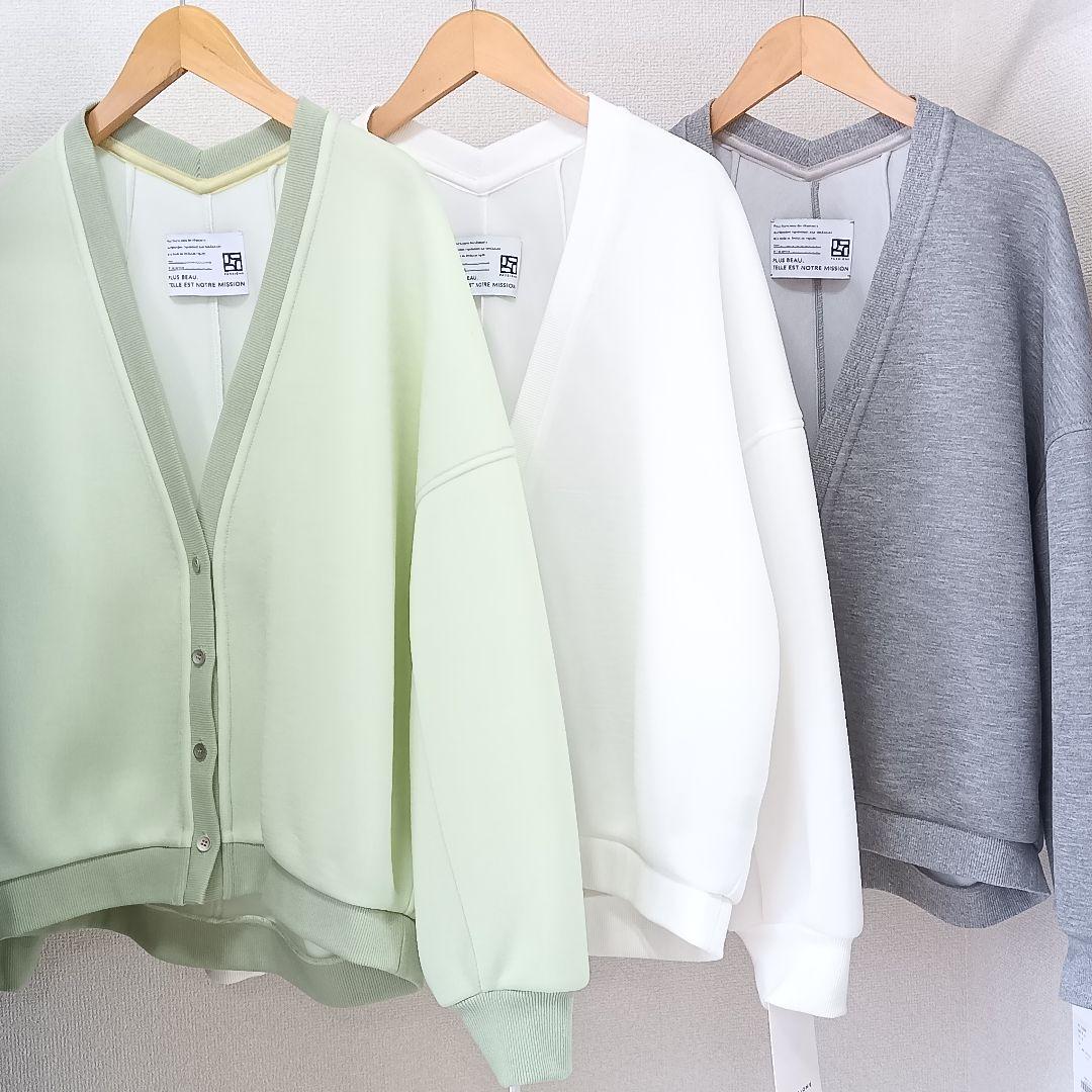 新品タグ付 パシオーネ カフネ カーディガン ミントグリーン Mサイズ Mal.