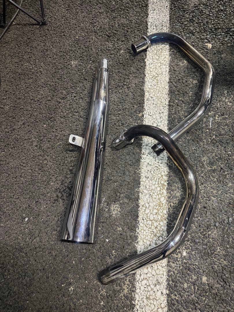 CB250T CB400T メガホンマフラー メッキ