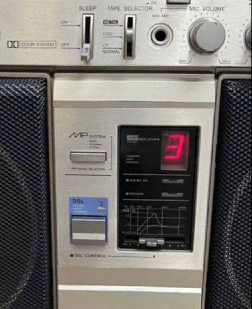 美品希少昭和レトロAIWA ラジカセ　CS-J77MKII ラジオアイワ