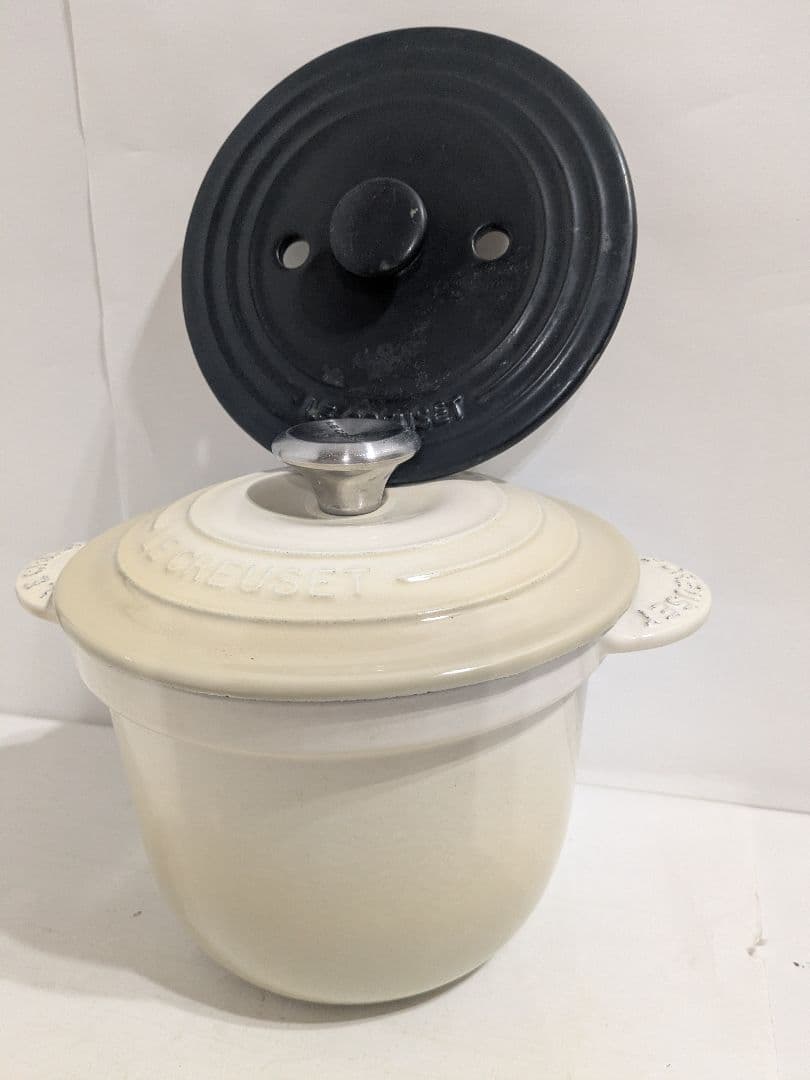 ル・クルーゼ　ココットエブリィ　インナーリッド付き　16cm　クリーム