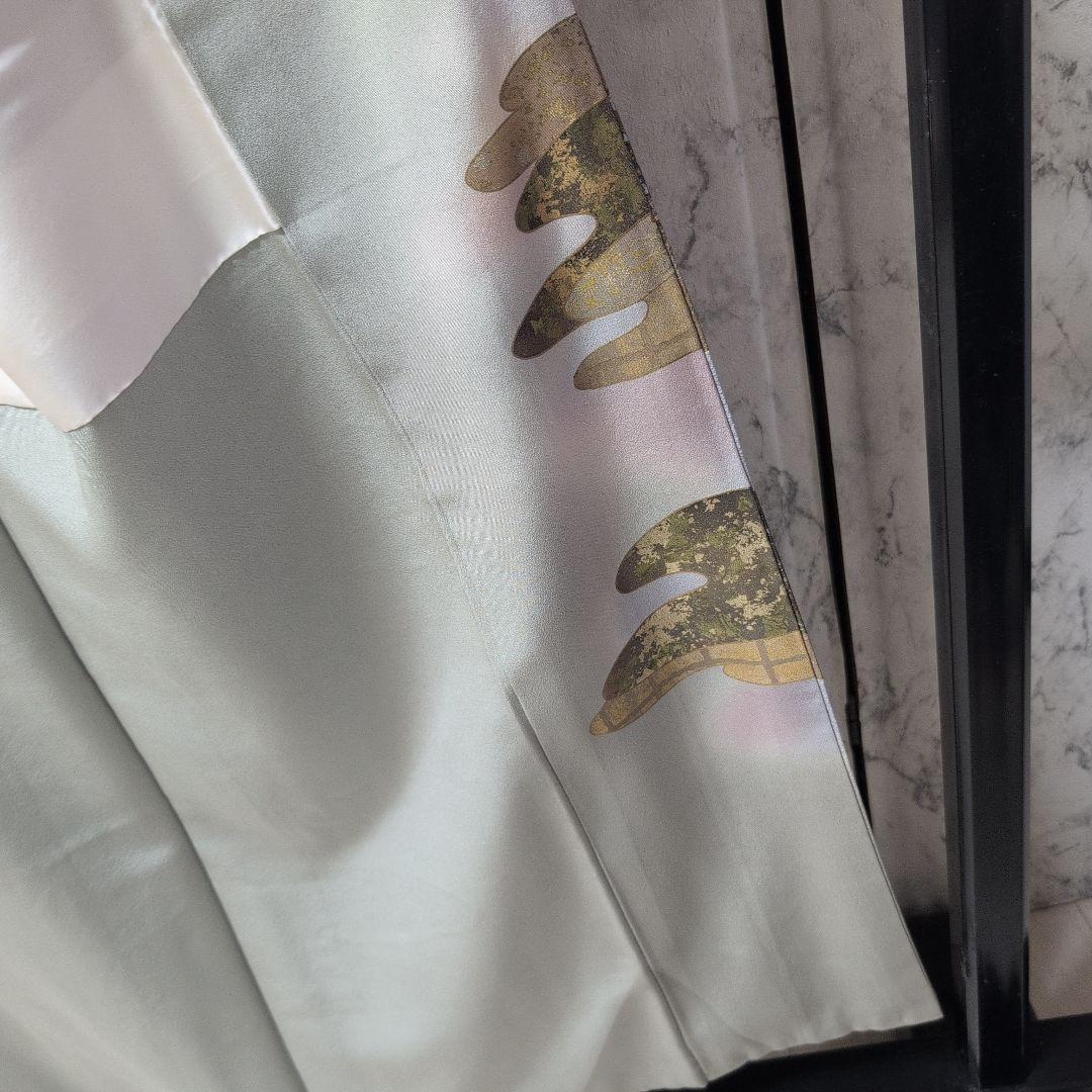 cIoudy 様[坪省平]正絹色留袖京染 本手描友禅本金使用　おしゃれガード落款