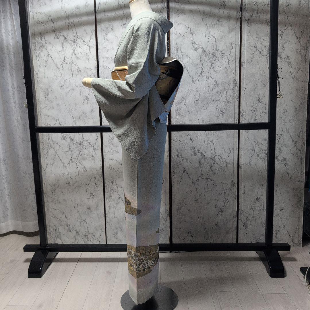 cIoudy 様[坪省平]正絹色留袖京染 本手描友禅本金使用　おしゃれガード落款