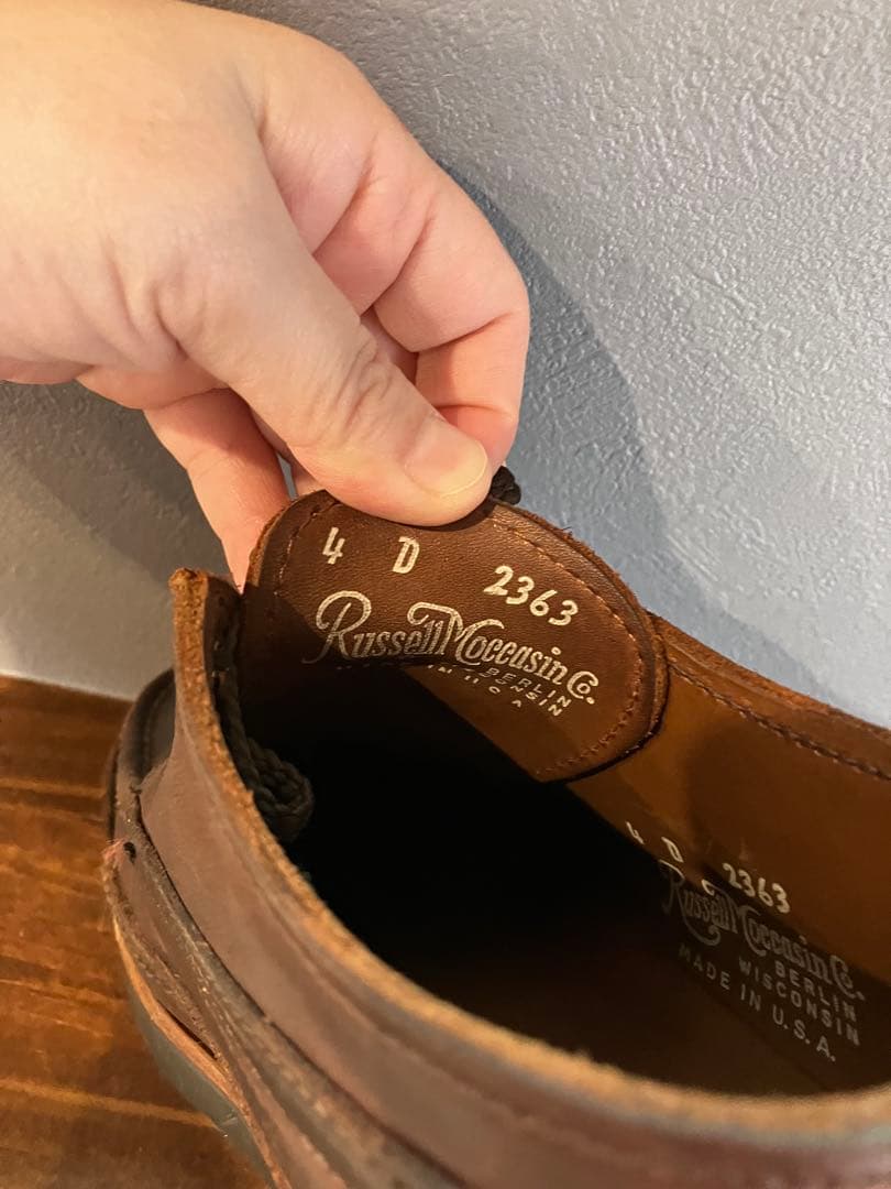 ラッセルモカシン　ブラウン　23.5〜24.0
