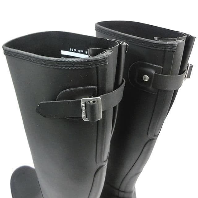 新品ハンターHUNTERレディースレインブーツ・ブラック　UK5-24cm