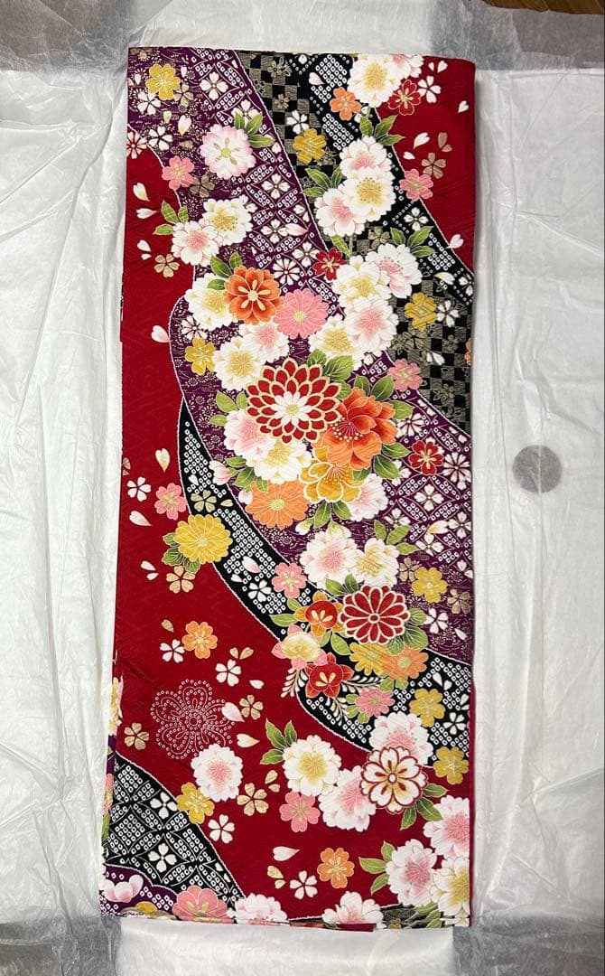 赤色　振袖フルセット　25品目
