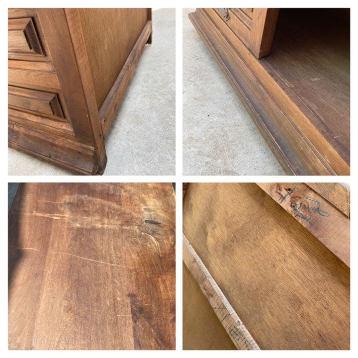 アンティーク 机 チェスト 棚 家具 木製 収納ボックス