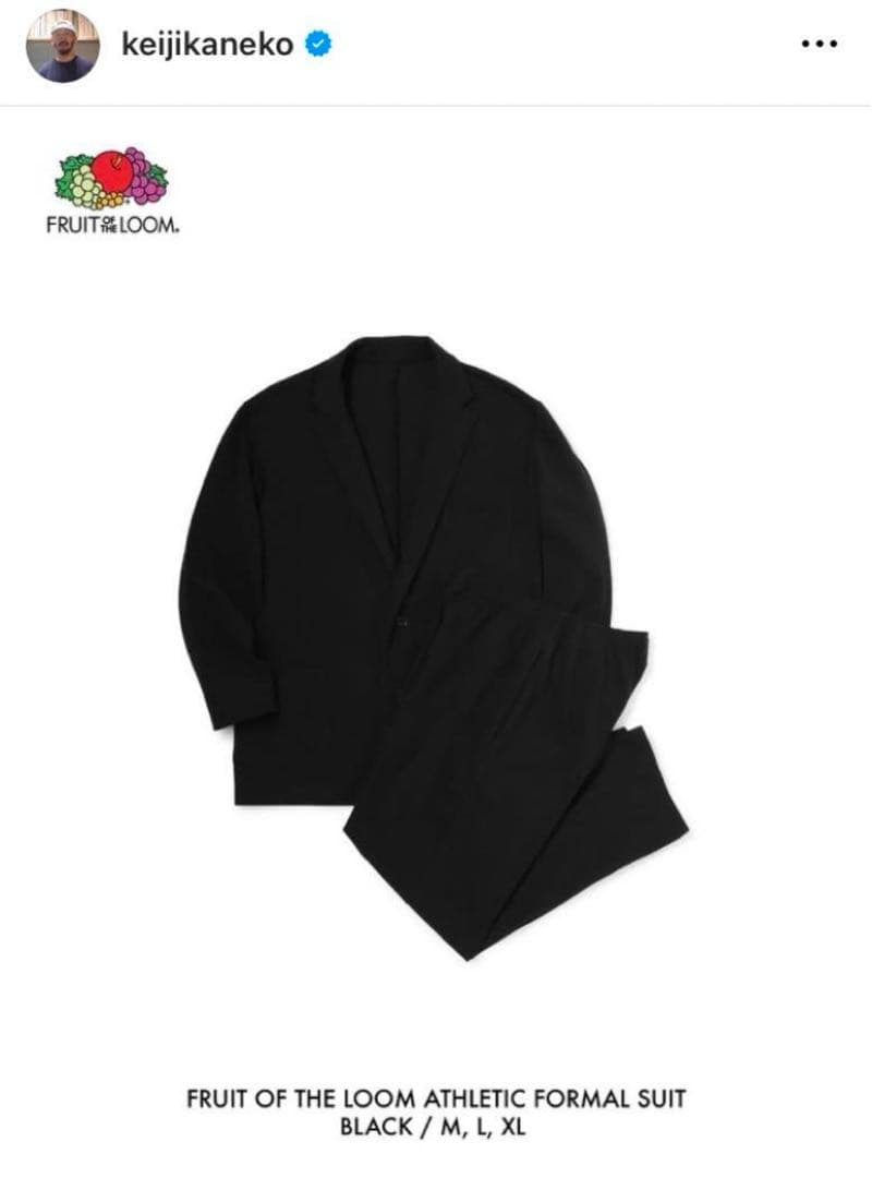 FRUITOFTHELOOM 金子恵治着 新品未使用 黒Lサイズ