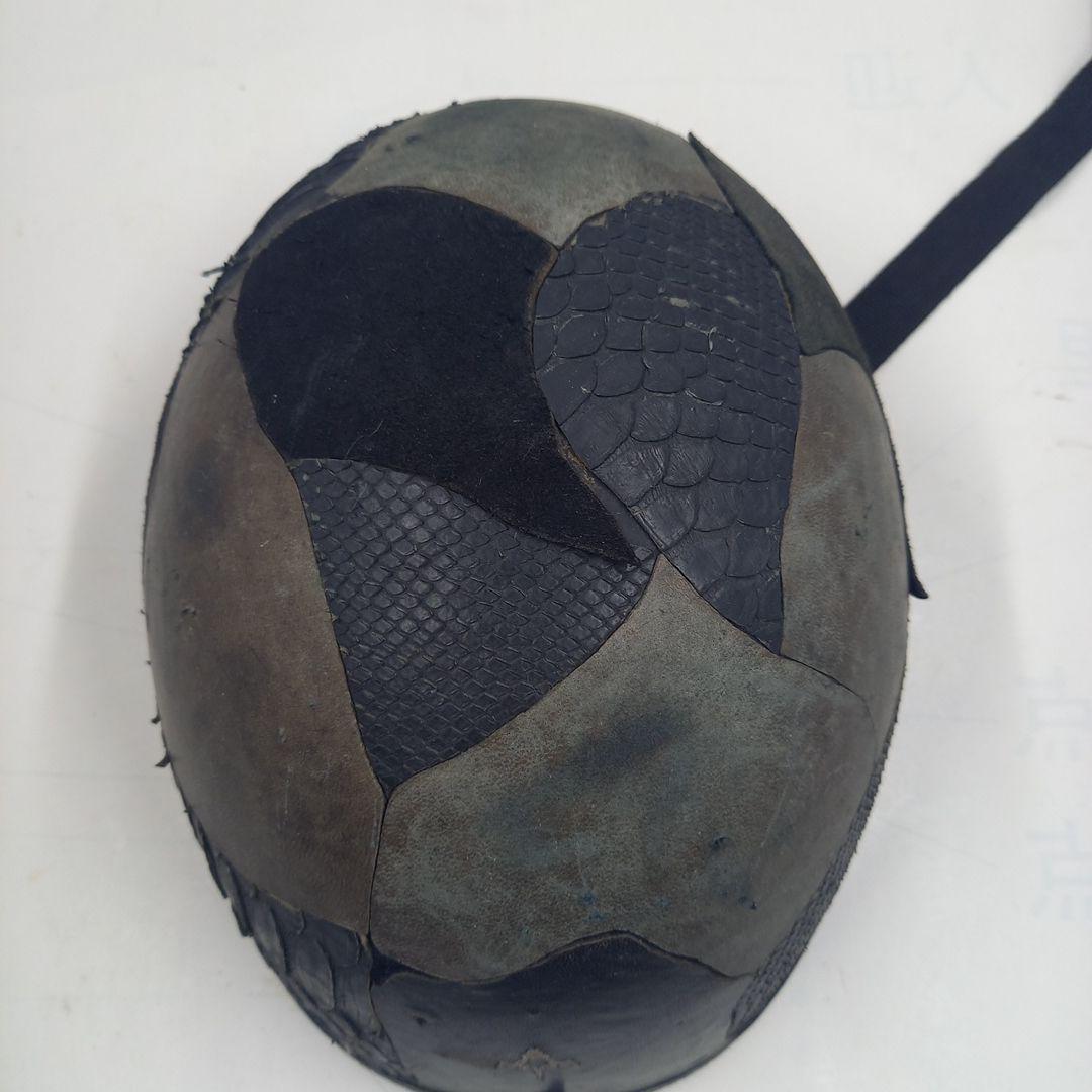 バックボーンパッチワークヘルメット 本革レザーパッチワークヘルメット(装飾用)