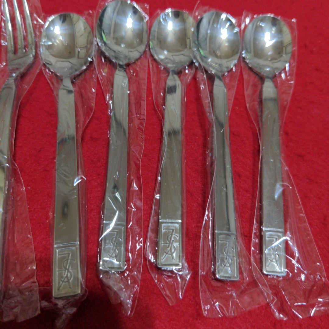 イブサンローラン　カトラリーセット　コーヒースプーン　姫フォーク各５本　YSL