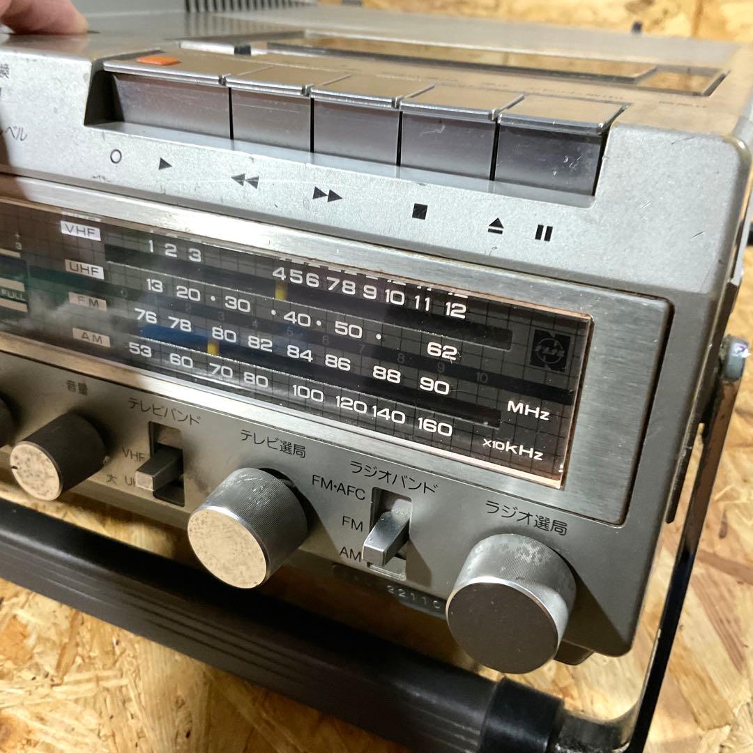 National TH6-X30 1980年製 ブラウン管TV付ラジカセ 動作品