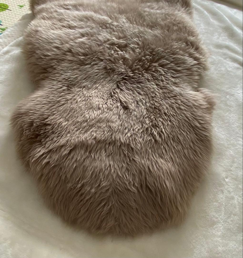 ニチロムートン　ムートンラグ　ニチロ　NICHIRO 羊毛　ブラウン