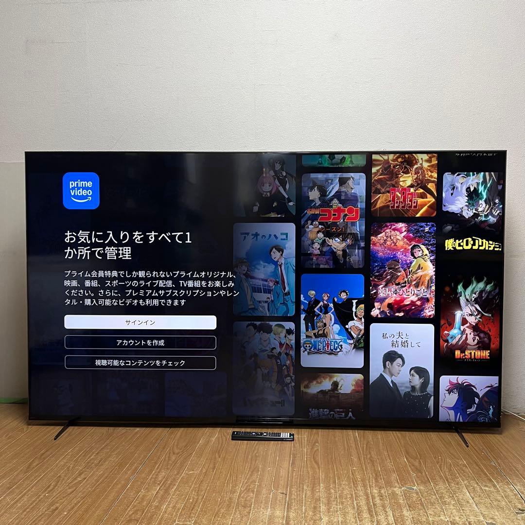 美品 SONY 85インチ 4K 液晶テレビ BRAVIA XRJ-85X90K