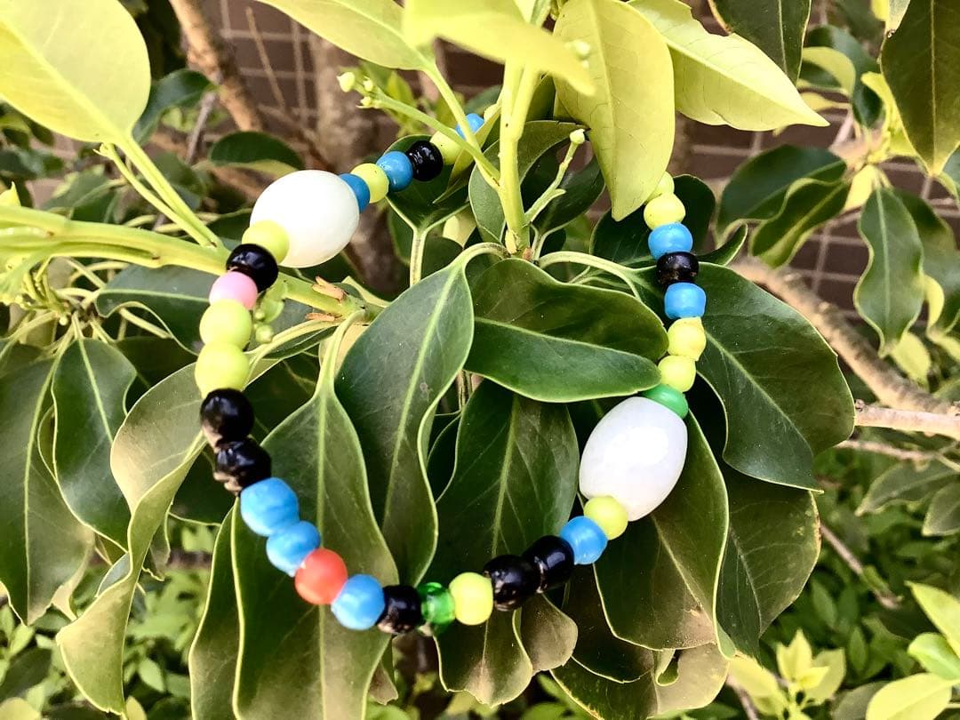 蔵出‼️ガラス玉　日本製超アンティークとんぼ&糸魚川翡翠樽型ブレスレット小物パーツ