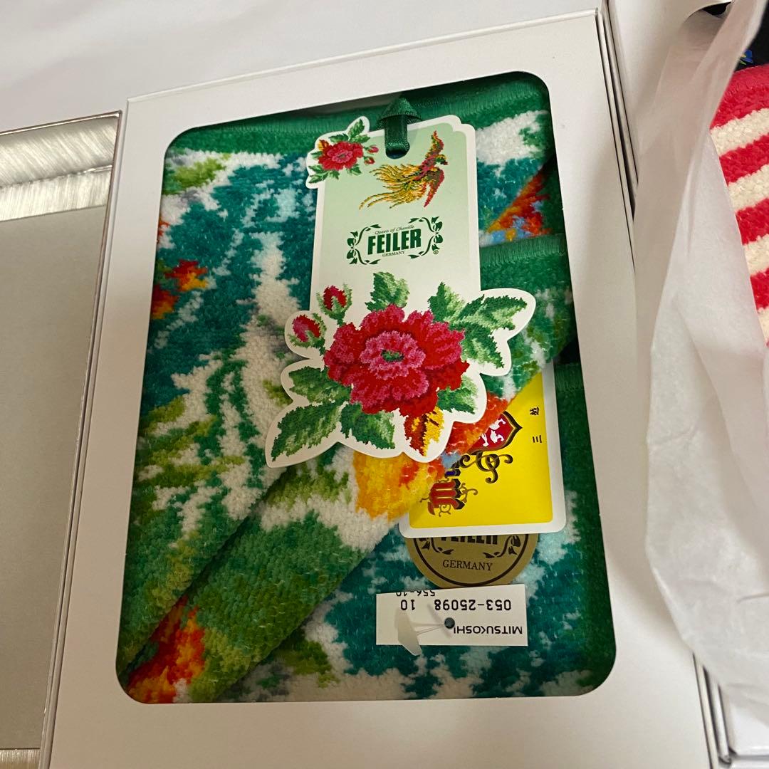 FEILER タオルハンカチ 2枚・ペットボトルホルダーセット 新品未使用