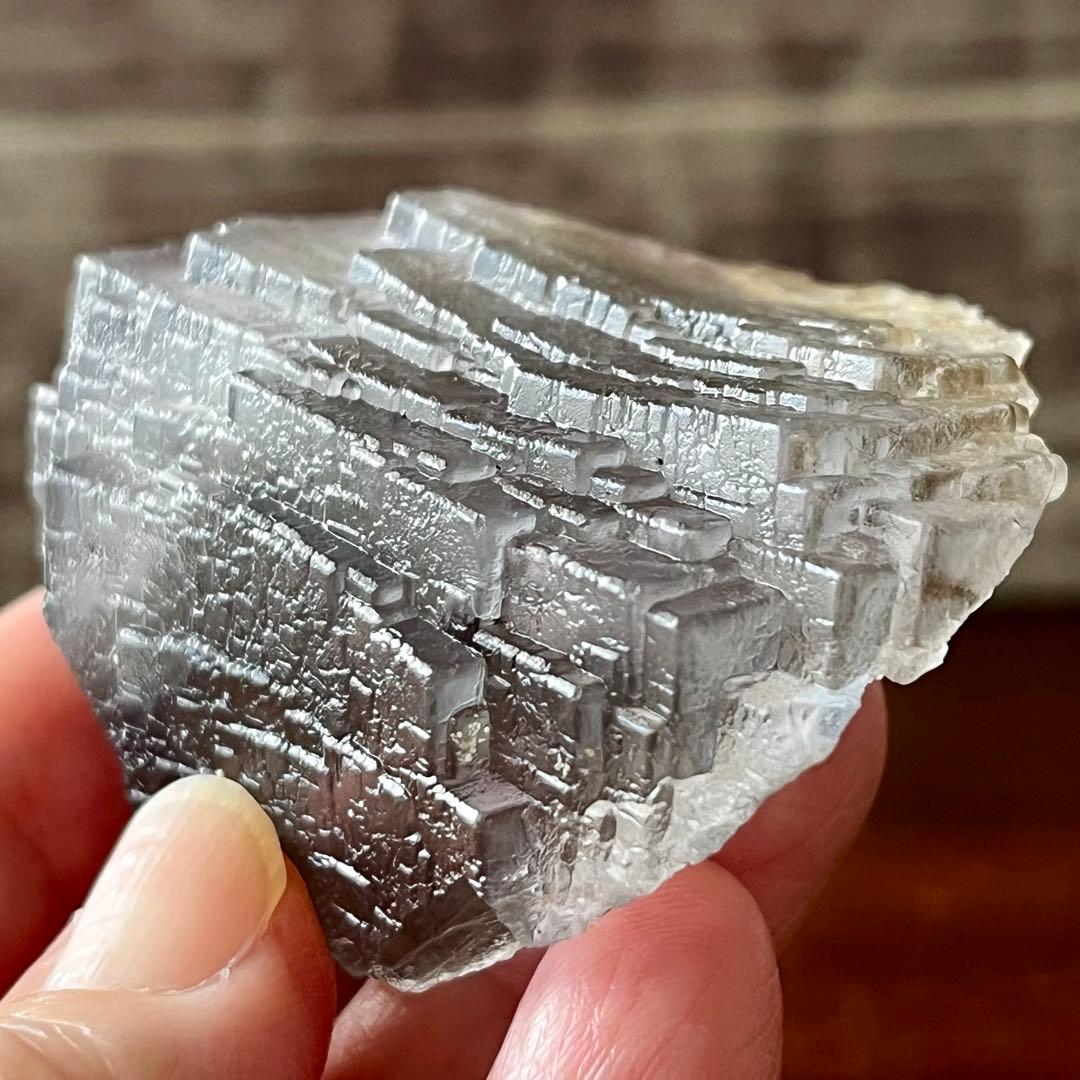 美品 フローライト ライトブルー 372.4ct 幾何学模様 蛍石 原石 鑑賞石