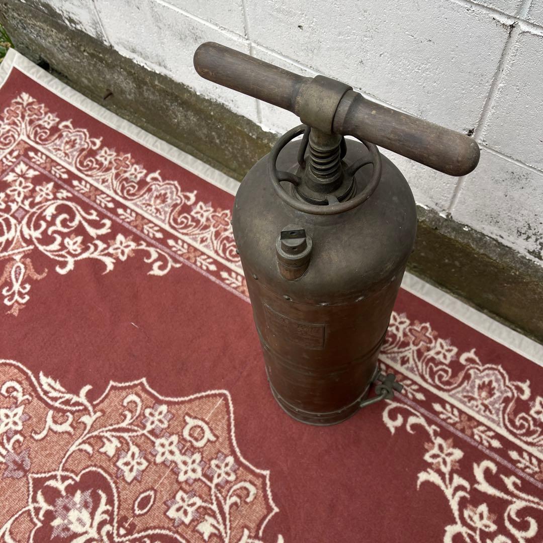 古道具アンティーク品◾️木製ウッドハンドル リベット留め 噴霧器 タンク