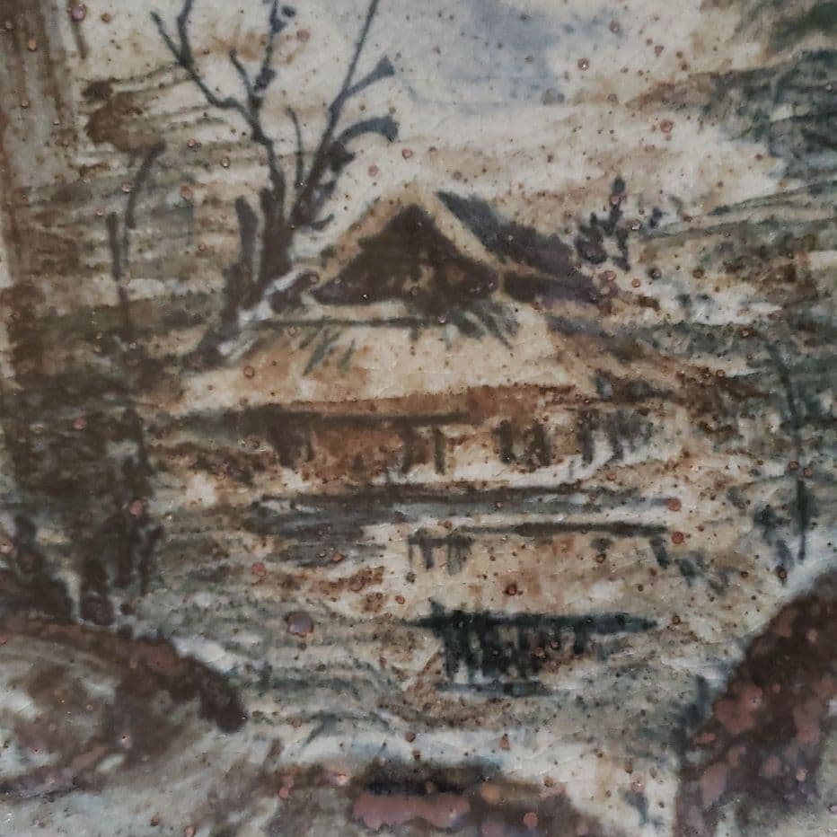 【スーパーセール】骨董品　大皿　縦42㎝　横42㎝