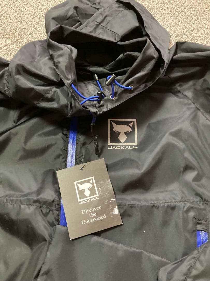 JACKALL フード付きライトジャケット ブラック