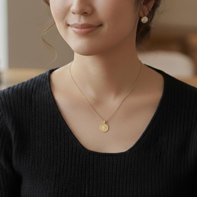 18k ネックレス トップ  無垢 刻印 本物 18金 k18 プレゼント