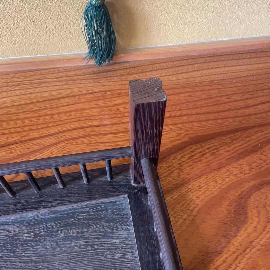 【唐木】鉄刀木（たがやさん)[高級] 花台 盆栽台 飾り台 天然木 ビンテージ品