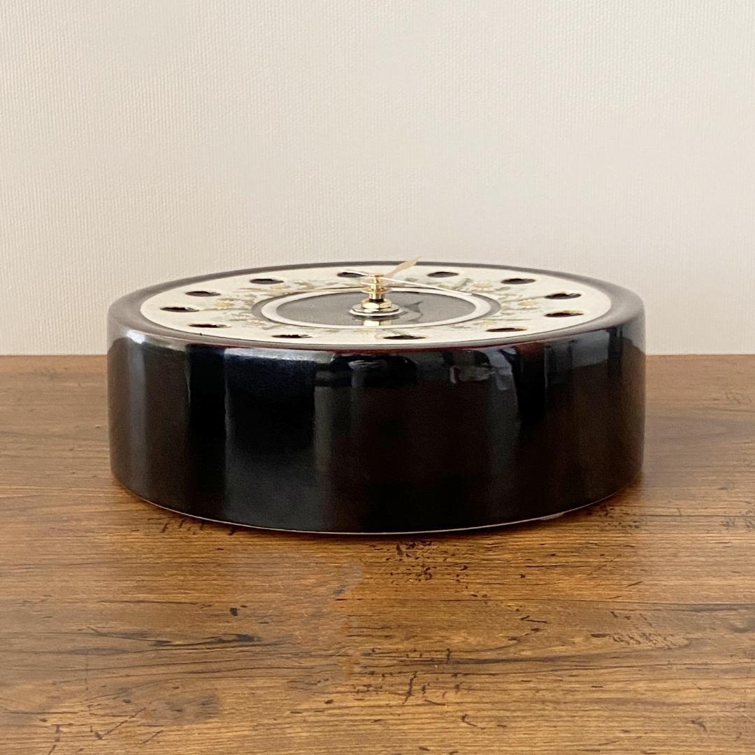 ロールストランド 陶器製 ヴィンテージ 壁掛け時計 電波時計に交換済