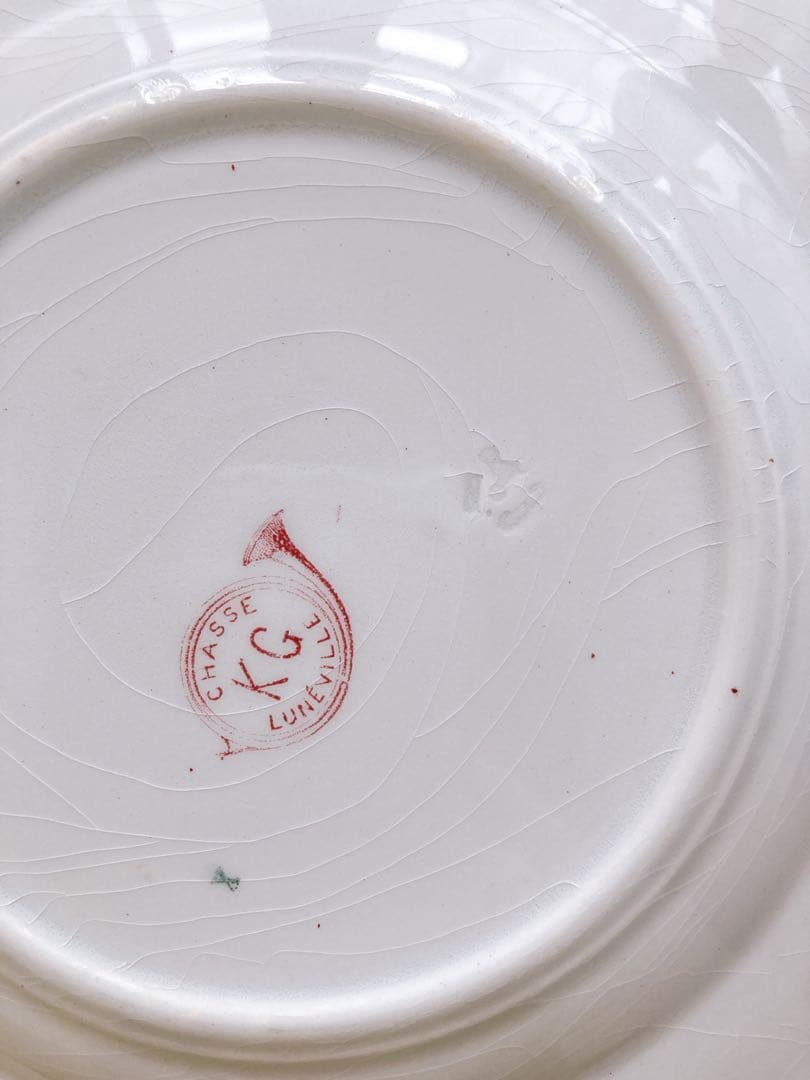 フランスアンティーク　LUNEVILLE chasseシリーズ　ディナー皿②