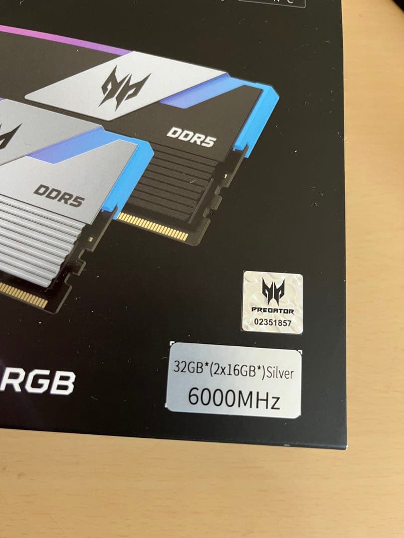 メモリー Predator Vesta II DDR5 RGB 32GB 6000MHz
