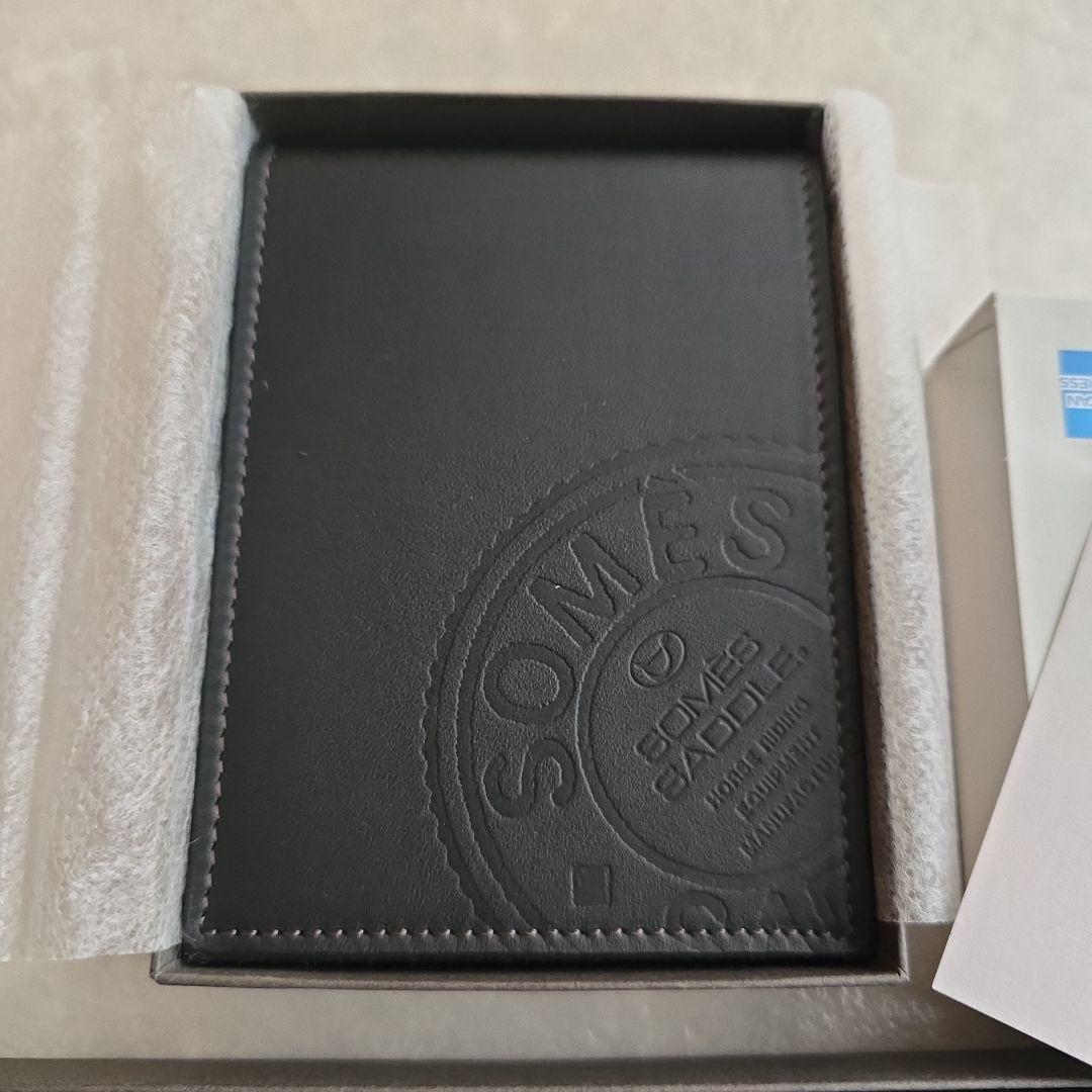 AMEXプラチナ未使用ソメスサドルボールペン&メモパッド超美品