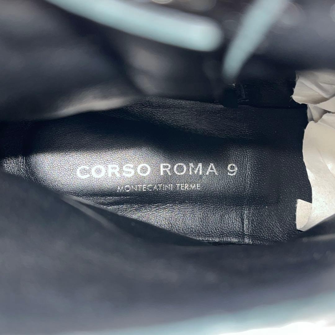 新品✨CORSO ROMA9 コルソルーマノーヴェ　ショートブーツ　レザー　黒