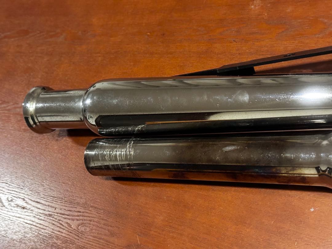 ガレージT＆F SR400　 アップトランペットマフラー ローパスバッフル