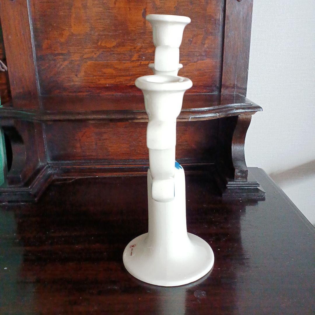 リサラーソン)　青い花の可愛い3本立てのキャンドルスタンド（訳あり)