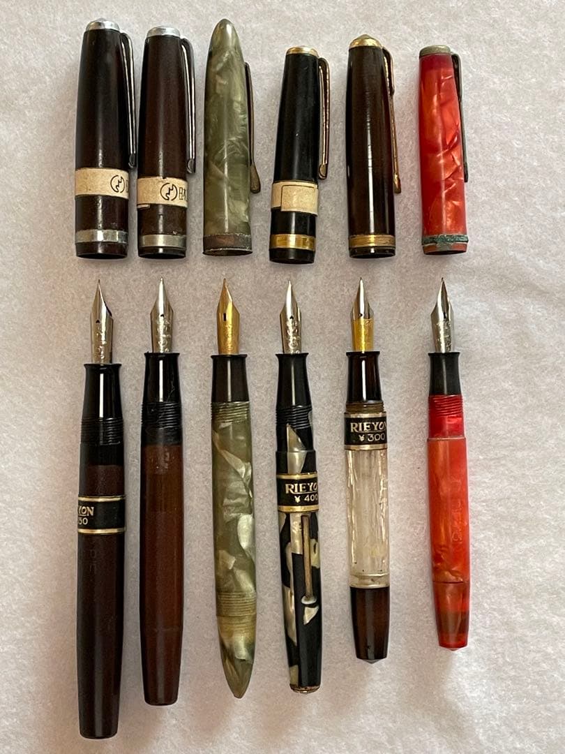 未使用品　古い万年筆×6点 RIEYON他　ジャンク品