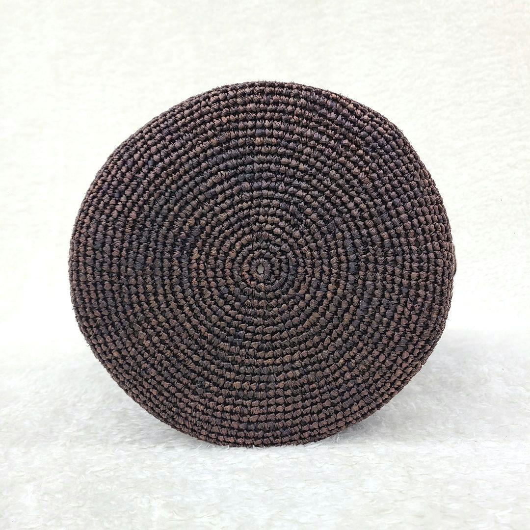 【人気】　ヘレンカミンスキー　かごバッグ　トート　ラフィア　バケツ型　ブラウン