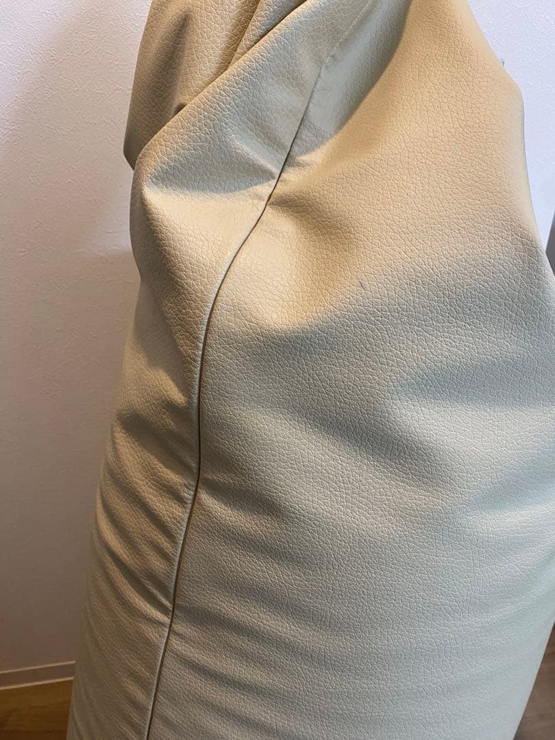 ビーズソファ　ハナロロ　 150L アイボリー 合皮