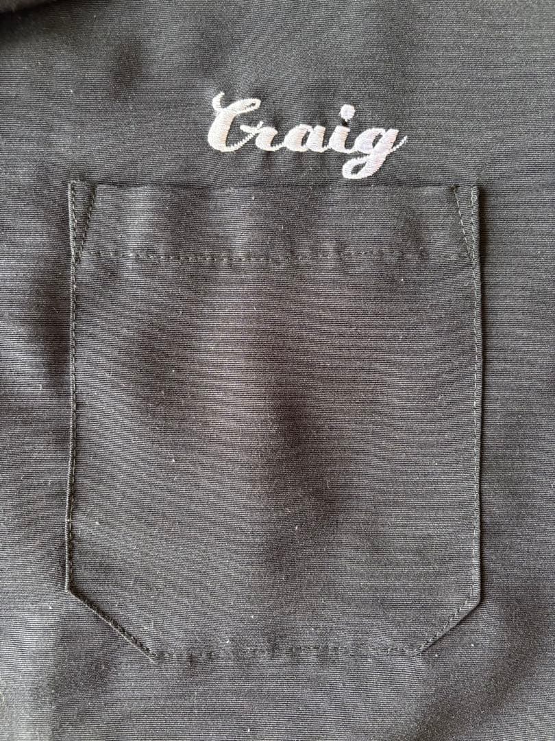 USA製 ヴィンテージ ボーリングシャツ 刺繍 ワークシャツ