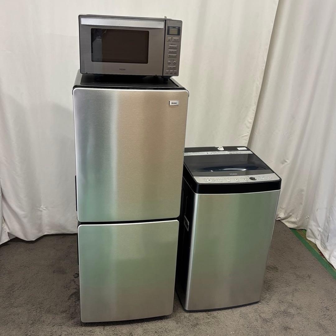 147❤️冷蔵庫　洗濯機　電子レンジ　Haier　一人暮らしセット　小型　設置無料
