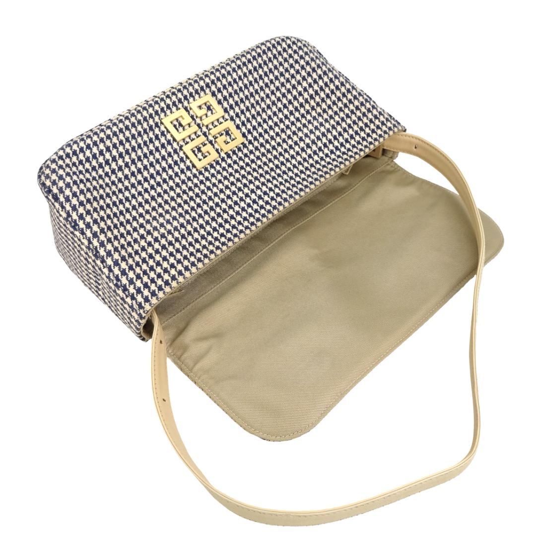 本物 良品 ■ジバンシー■千鳥格子 キャンバス ショルダーバッグ ハンドバッグ