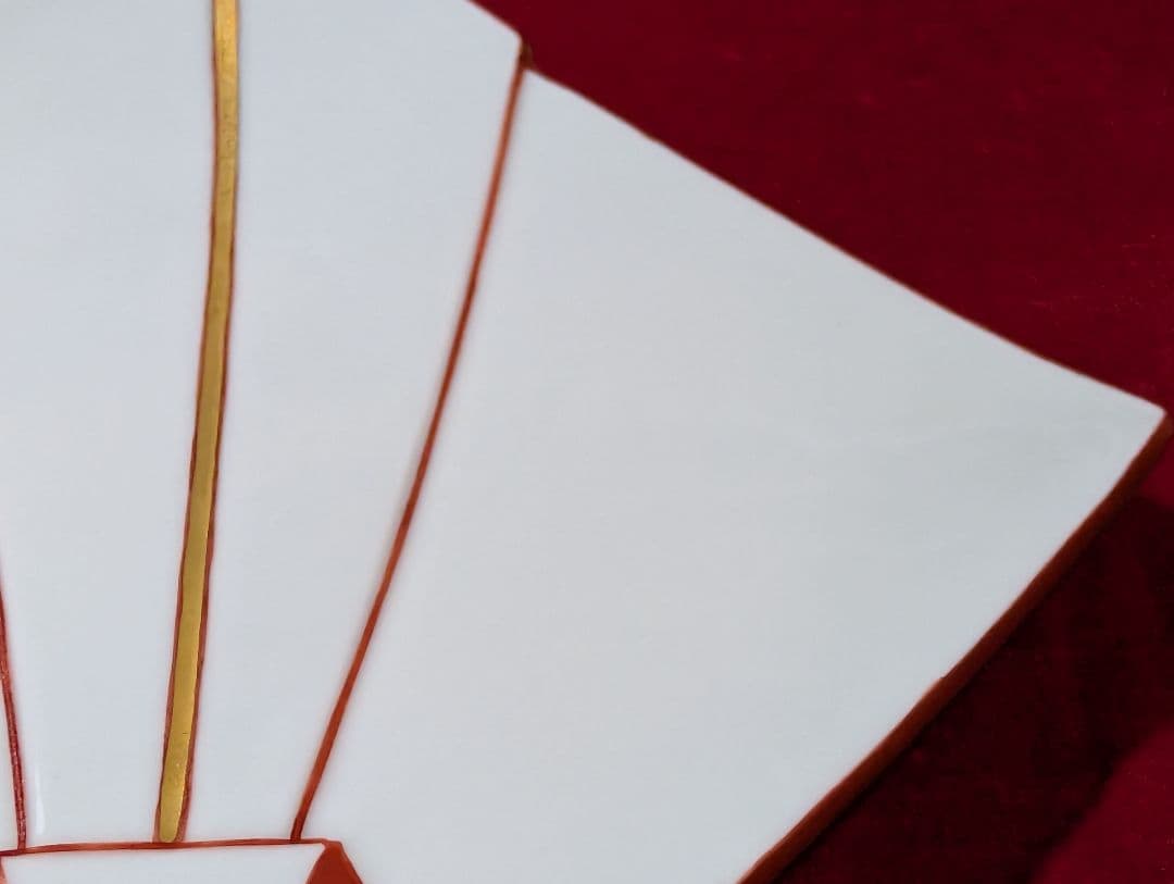 京焼　清水焼　盛皿　向付　 懐石 　脚付　折鶴　共箱入 禎山窯　川尻一寛